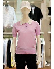 엘르골프 S/S 여성 전판로고 폴로스웨터 6I-43603-401