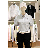 엘르골프 S/S 여성 절개포인트 반집업 반팔 티셔츠 6I-45215-801