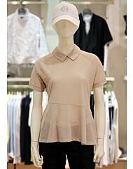 엘르골프 S/S 여성 밑단 훌 디자인 반팔 티셔츠 6J-45212-200