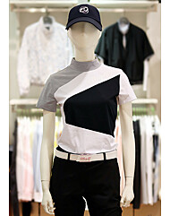 엘르골프 S/S 여성 컬러배색 모크넥 반팔 티셔츠 6I-45453-199