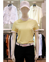 엘르골프 S/S 여성 사선스냅 모크넥 반팔 티셔츠 6J-45403-199
