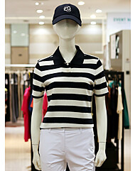 엘르골프 S/S 여성 테리 스트라이프  폴로 티셔츠 6K-45204-500