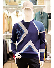 엘르골프 F/W 남성 전판 자가드 라운드 스웨터 6J-53351-820