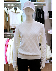 엘르골프 FW 여성 아가일 패턴 모크넥 방풍 스웨터 6K-83401-199