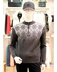 엘르골프 FW 남성 아가일 그라데이션 반집업 스웨터 6J-53402-931