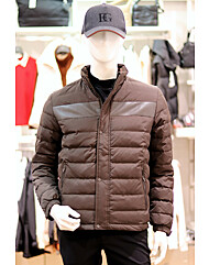 엘르골프 FW 남성 가죽 배색 포인트 경량 다운점퍼 6J-72001-840