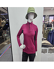 WO3WTTS310 PU 우먼 마운틴 배색 집업 긴팔 티셔츠