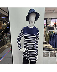 WO3WTTR420 NV 우먼 스트라이프 라운드 긴팔 티셔츠