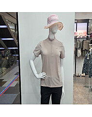 WN2WCTS368 GI 여성 여름 레이스 파이핑 반팔 집업티셔츠