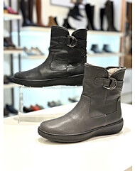 [닥스구두]  여성 4센치 벨트장식 초경량 기모 앵클 부츠 dib211