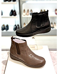 [닥스구두] 여성 DAKS 여성 2cm 통굽 스타일 털안감 경량 논슬립 앵클 부츠 dib304