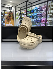 크록스 바야 플랫폼 클로그 208186-11S 윈터 화이트 베이지