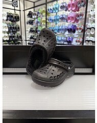 크록스 바야 플랫폼 라인드 클로그 208708-001 블랙