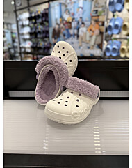 크록스 바야 라인드 퍼즈 스트랩 클로그 206633-577 화이트