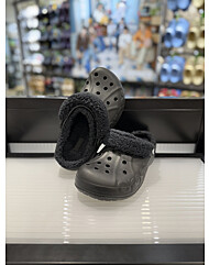 크록스 바야 라인드 퍼즈 스트랩 클로그 206633-060 블랙