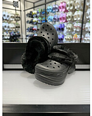 크록스 베이 라인드 클로그 211753-001 블랙