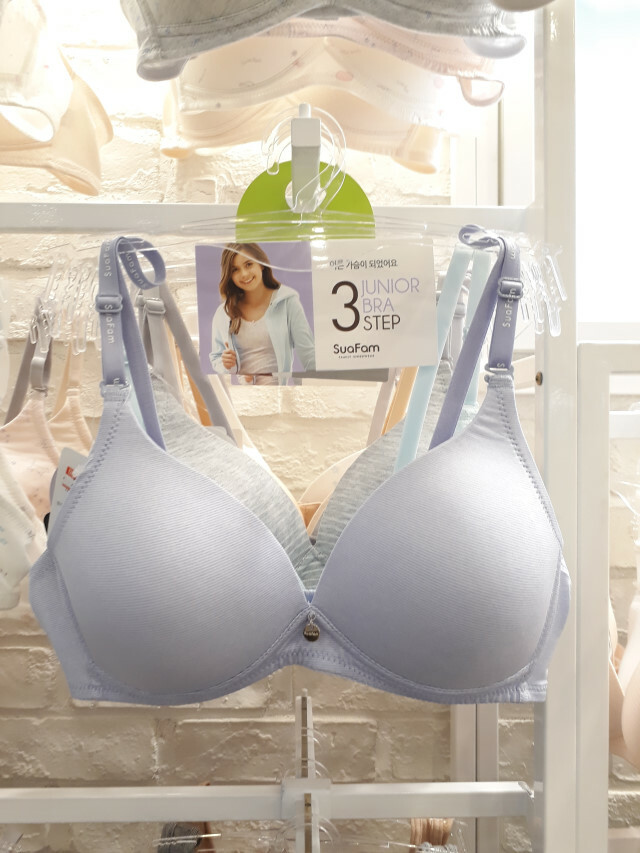 수아팜-블루 스트라이프 노와이어 브라 fbr1272