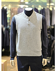 인디안 남성 솔리드 방모 울 베스트 조끼 MIUBV4W9281 03