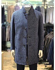 인디안 남성 글렌체크 모직 울 코트 MANEL4W9431 54