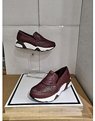 여성 발편한 펄 보석 조화 글리터 슬립온 굽4센치 YABFHL503