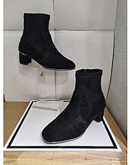 에스콰이아 여성 발목 스판 스웨이드 앵클부츠 굽5센치 PFBWBS605