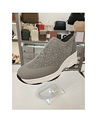 여성 큐빅 장식 슬립온 6CM(EQESHL609GY)