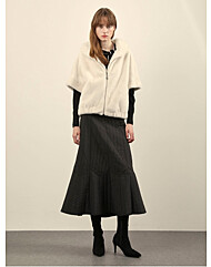 [올리비아로렌]인조퍼 반팔 점퍼VOBJF4WA121