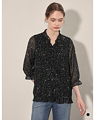 [올리비아로렌]프린트나염 주름블라우스VOCNL4F7331