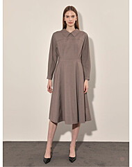 [올리비아로렌]허리자수 플레어 원피스VOCOA4F8221