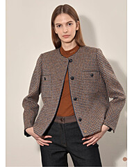 [올리비아로렌]배색삥 블루핀 체크자켓VVCFU4F8271