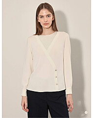 [올리비아로렌]라운드랩블라우스VOCNL4F8231