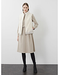 (올리비아로렌)배색패치인조퍼베스트VOBJF3W9361