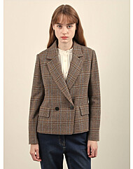 [올리비아로렌]멀티 체크 테일러드자켓VOCFU4W9131