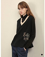 [올리비아로렌]트위드 V넥베스트VVCAN4W9371