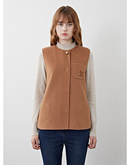 [올리비아로렌]라운드넥 핸드메이드 베스트VOCQC3W9251