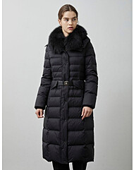 [올리비아로렌]폭스퍼 벨티드 롱구스다운VVPKD4WB161