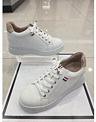 여성 소가죽 6cm 키높이 스니커즈LCWS80U613