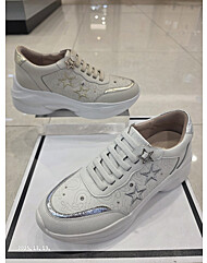 여성 소가죽 6cm키높이 어글리 스니커즈LCWS02U613