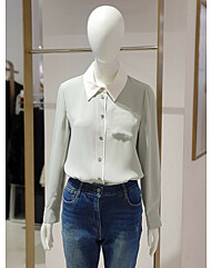 (미센스) 배색 칼라 블라우스 107ZMB4ZBLM107Z