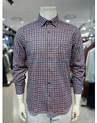 주)세정  트레몰로 구김제로  기모가공원단  캐주얼 체크남방   핑크 TRBNL3F8441