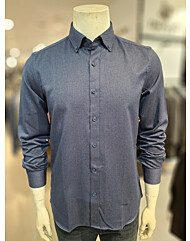 주)세정  트레몰로  구김제로 기모가공원단  솔리드 캐주얼남방  인디고  TRNNL3Z8321