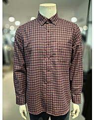 주)세정  트레몰로  구김제로  기모가공원단  캐주얼 체크남방   레드체크