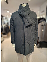 주)세정  트레몰로   심플 머플러 구스다운코트  롱점퍼  네이비그레이 TRNEB4WA111