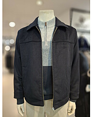 (주)세정 트레몰로 25FW 울 혼방 평카라  블루종 점퍼 네이비 TRNCL5W9411