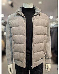 (주)세정 트레몰로 25겨울 니트소매 스웨이드 겨울다운점퍼 베이지 TRNKD5W9461