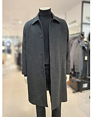 (주)세정 트레몰로 25FW 울80% 등판누빔 발마칸 롱코트 차콜 TRHEL5WA111