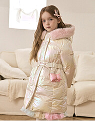 [로엠걸즈] 허리벨트 롱 코트 다운 RGJD25T2C_IV