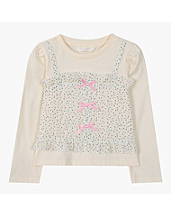 [로엠걸즈] 도트 뷔스띠에 티셔츠 RGLA2614P