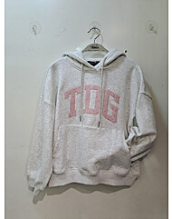 플라워 포인트 후드 맨투맨TGMH25T04