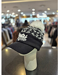 여성 눈꽃 모티브 패턴 니트 캡   BGEWGC711  BK